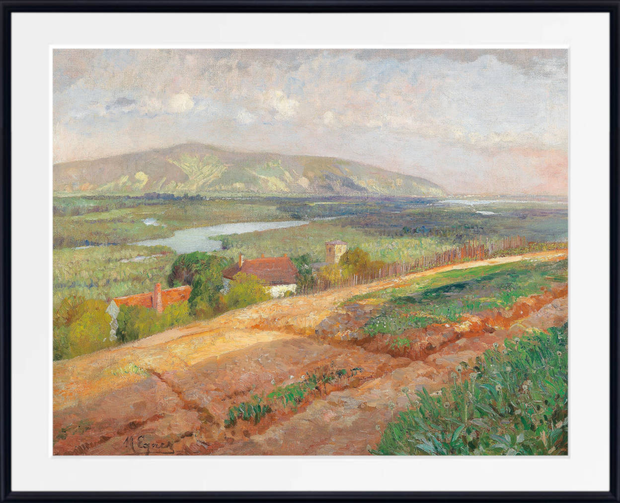 Marie Egner Print, View towards the Bisamberg