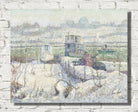 Ernest Lawson Print, Boathouse, Winter, Harlem River, (c. 1916)