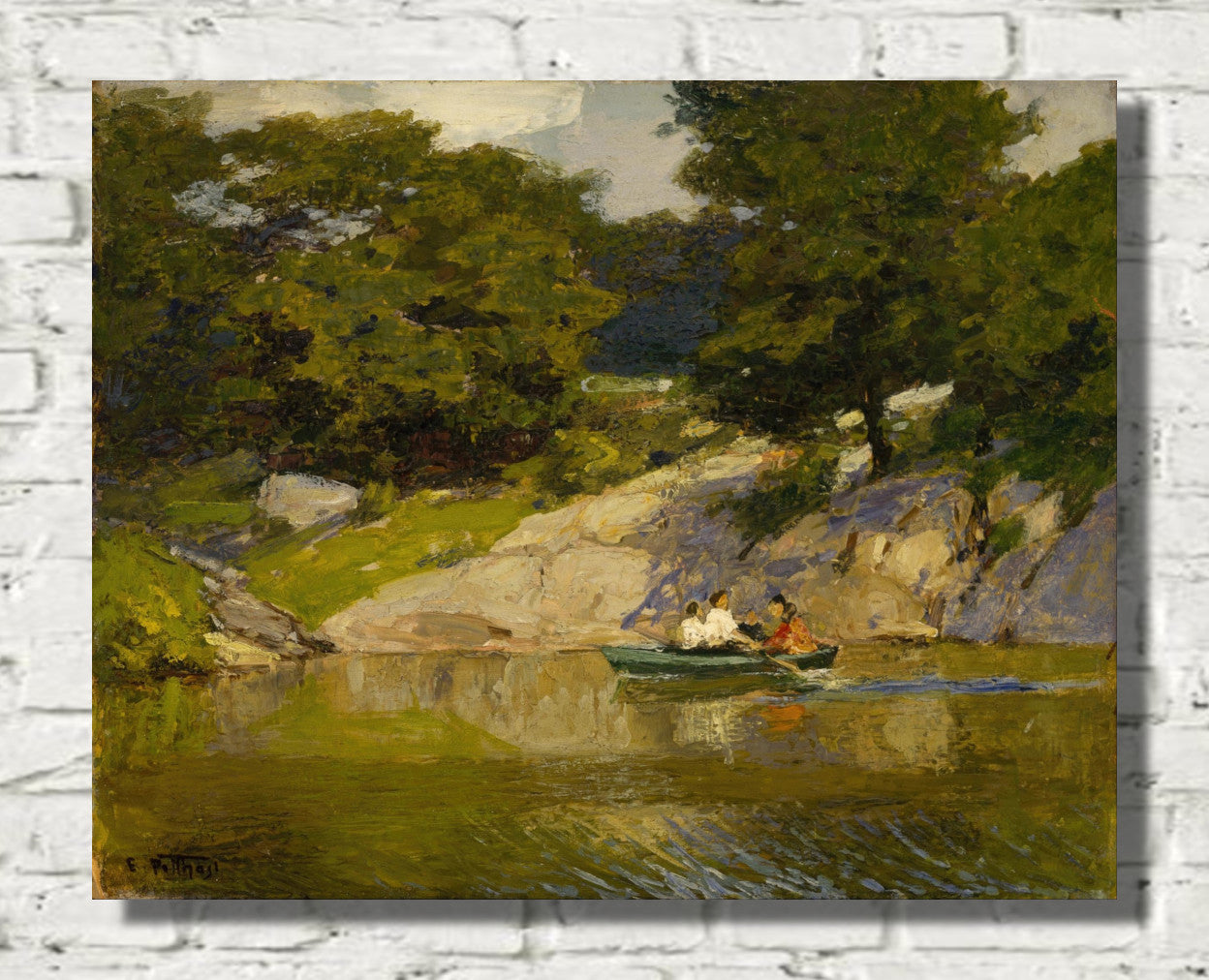 Boating in Central Park (1900-1905) by Edward Henry Potthast
