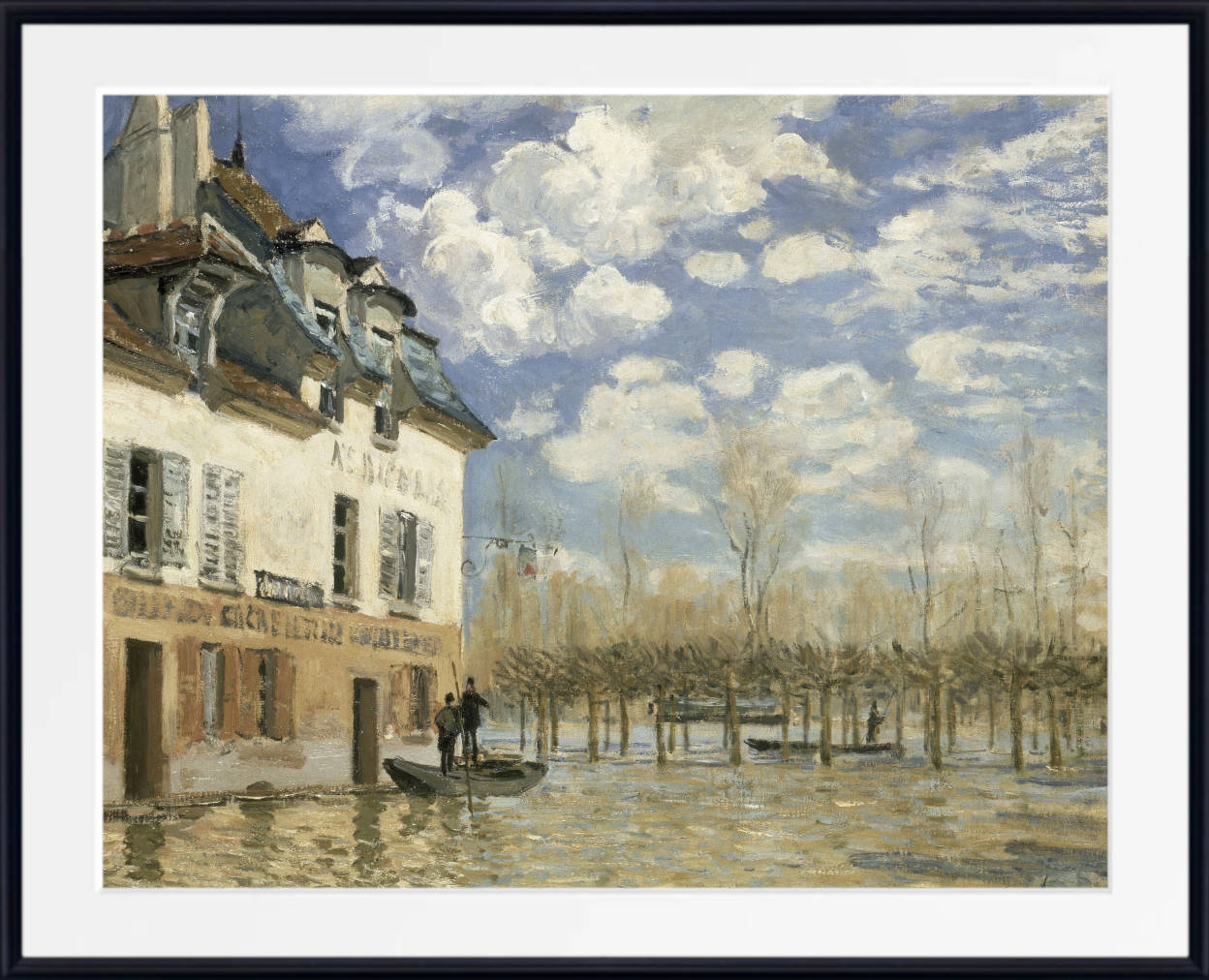 Alfred Sisley Fine Art Print, Boat in the Flood at Port Marly (1876)