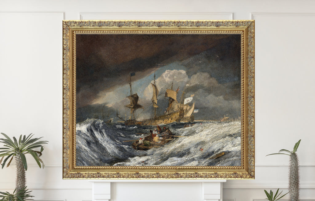 Boats Carrying Out Anchors to the Dutch Men of War , J.M.W. Turner