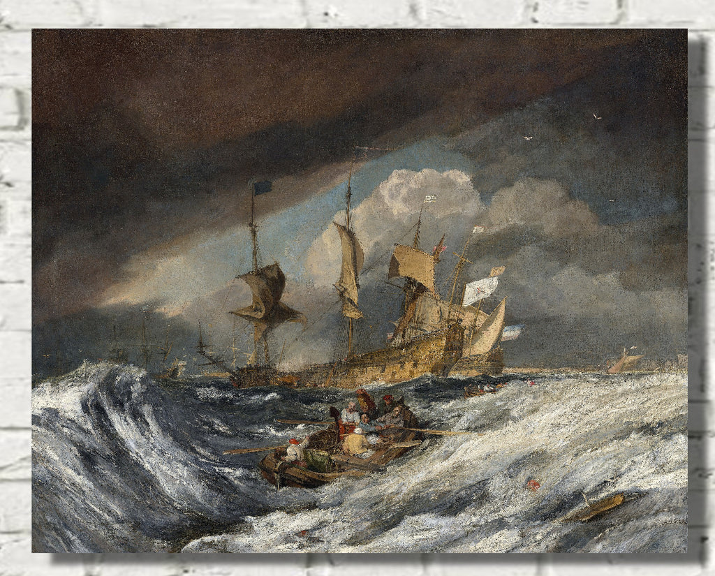 Boats Carrying Out Anchors to the Dutch Men of War , J.M.W. Turner