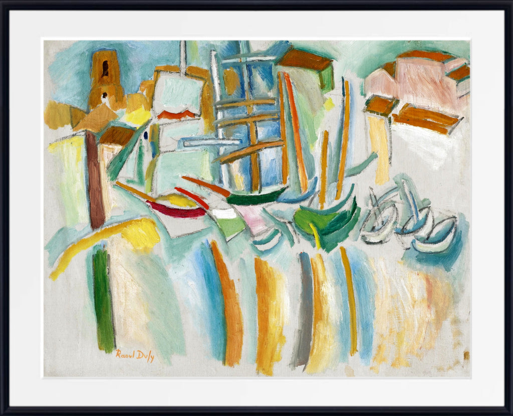 Boats and barques in Martigues by Raoul Dufy