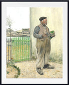 Jean-François Raffaëlli Print, Man Having Just Painted His Fence