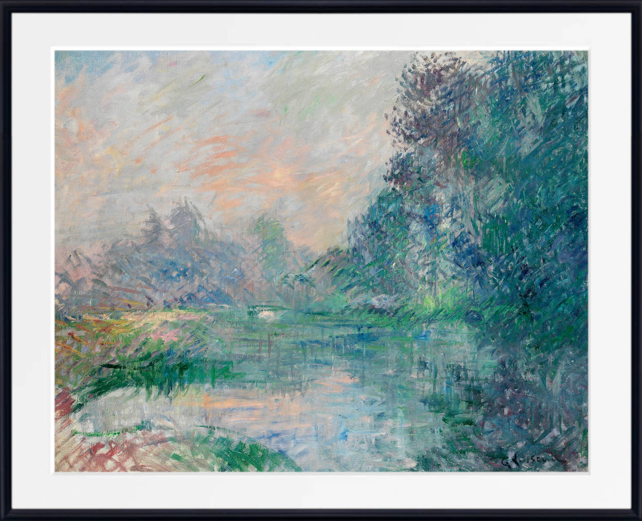 Gustave Loiseau Print, Banks of the Eure, morning effect (1920)