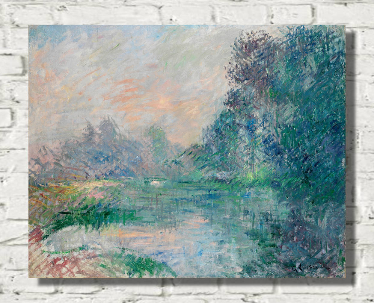 Gustave Loiseau Print, Banks of the Eure, morning effect (1920)