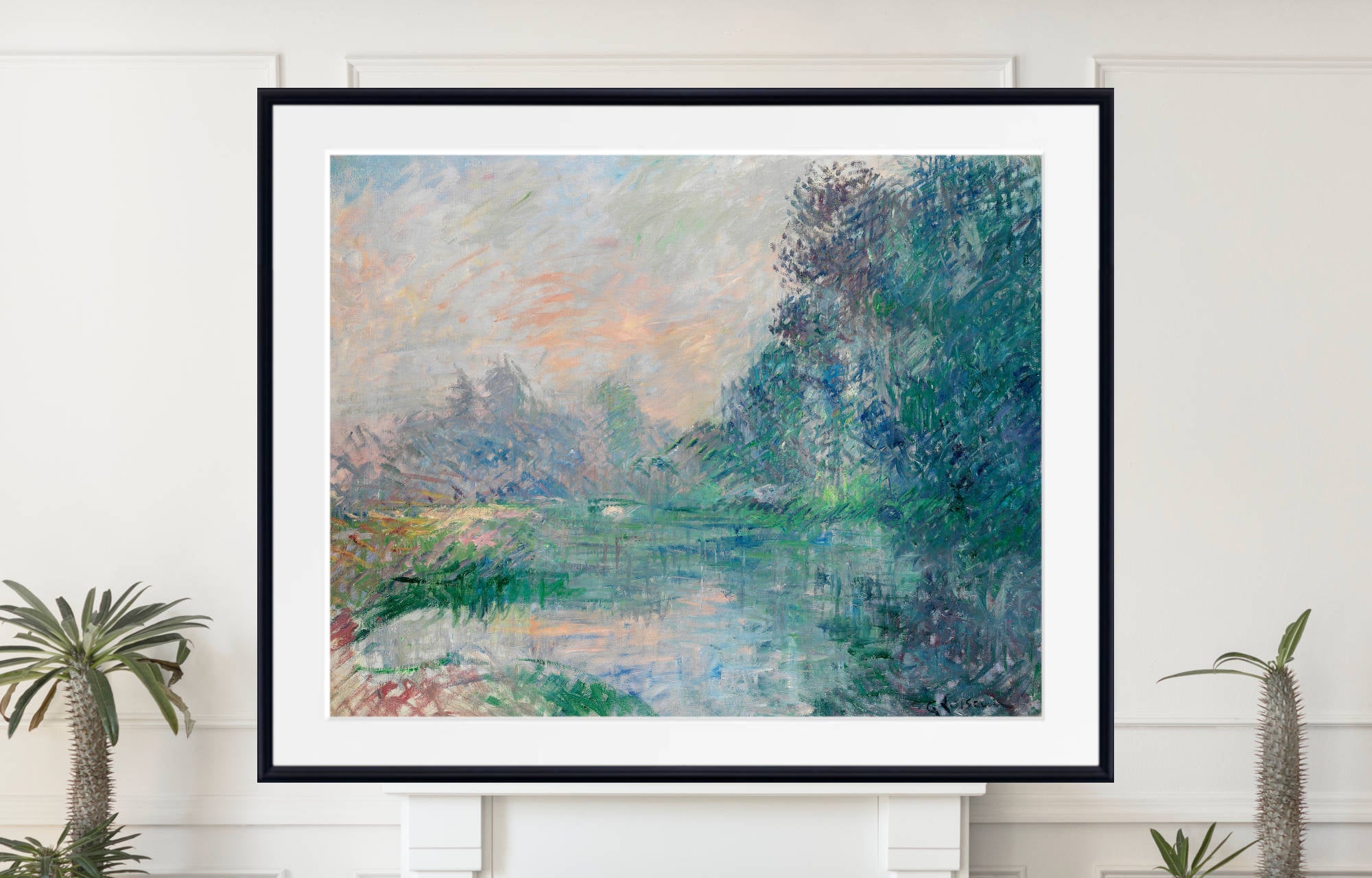 Gustave Loiseau Print, Banks of the Eure, morning effect (1920)