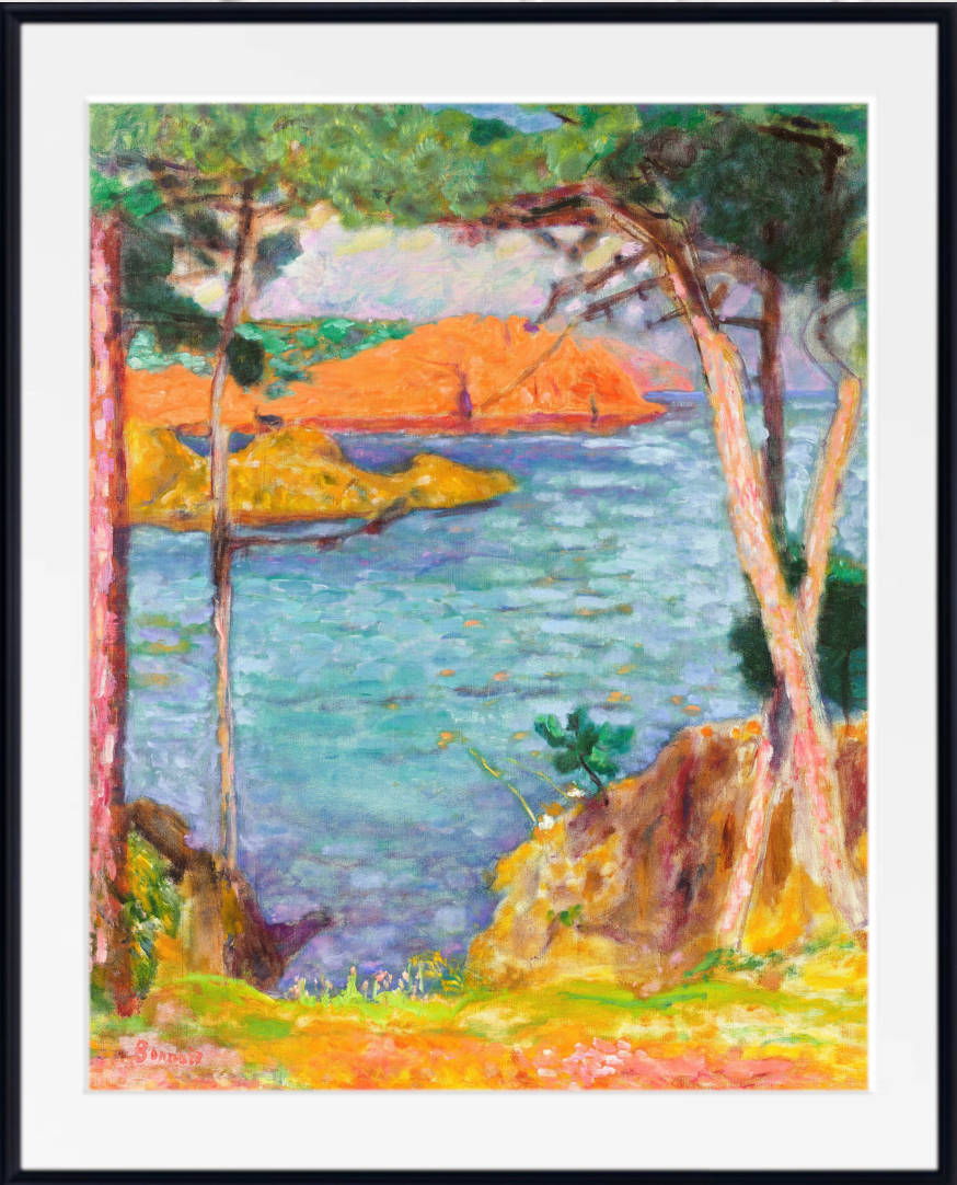 Pierre Bonnard Print, Seaside, pines and red rocks (c 1923)