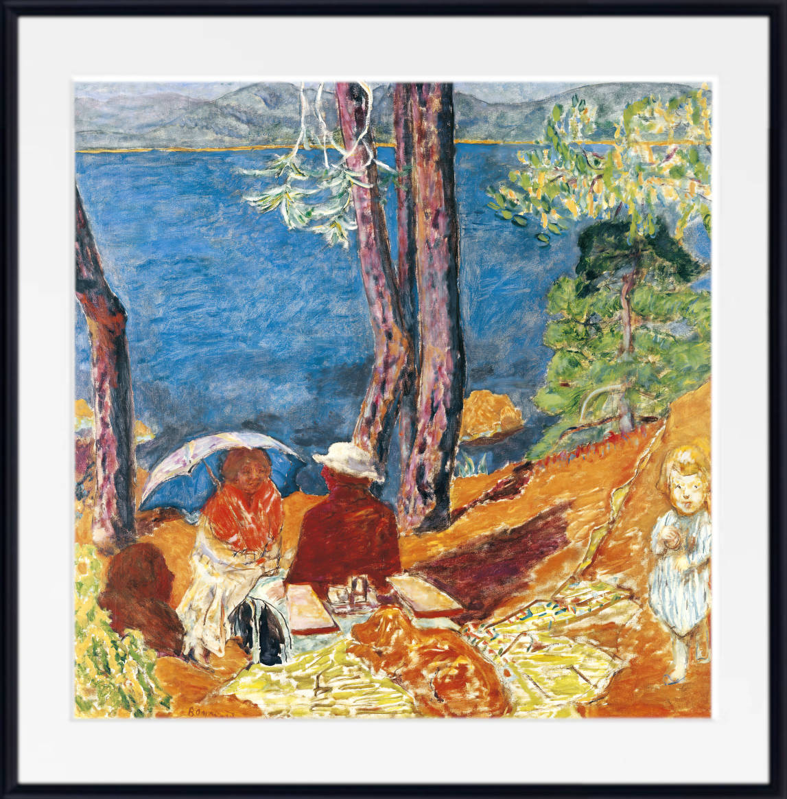 Pierre Bonnard Fine Art Print, Seaside, under the pines (1921)