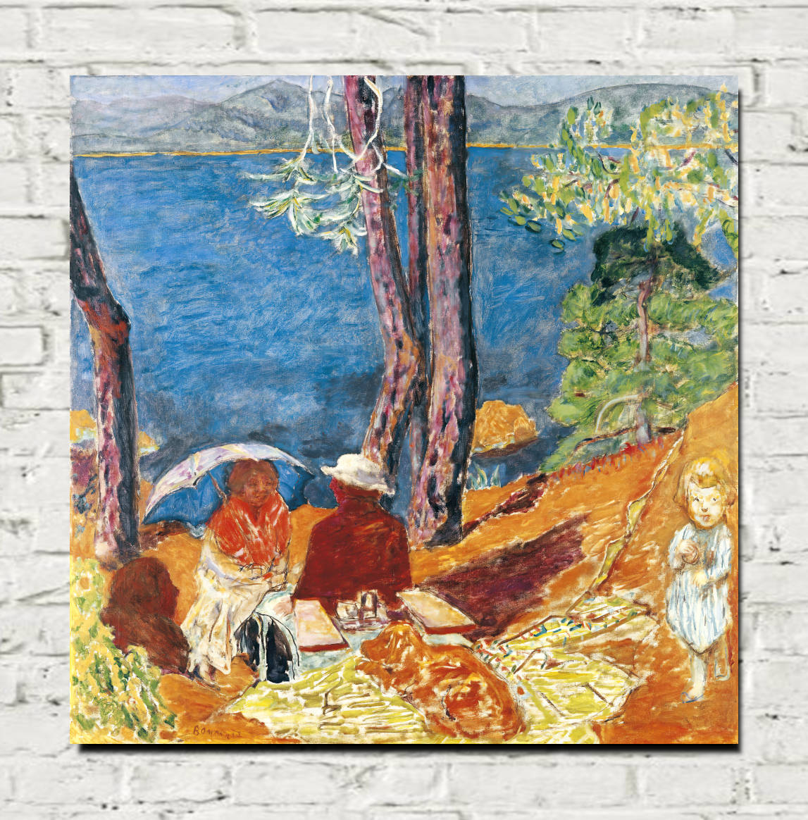 Pierre Bonnard Fine Art Print, Seaside, under the pines (1921)