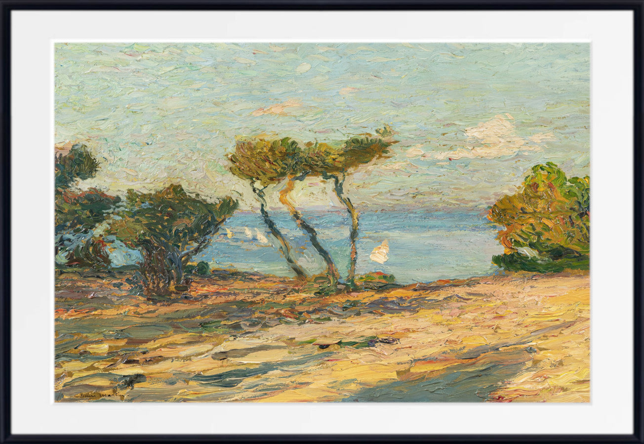 Henri Martin Print, Seaside with pine trees (c 1907)