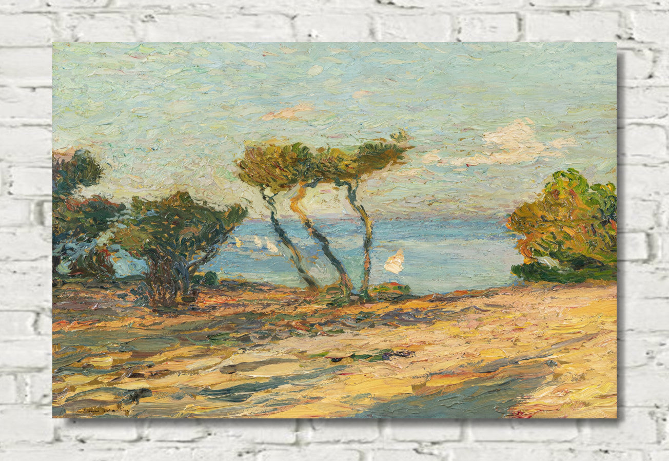 Henri Martin Print, Seaside with pine trees (c 1907)