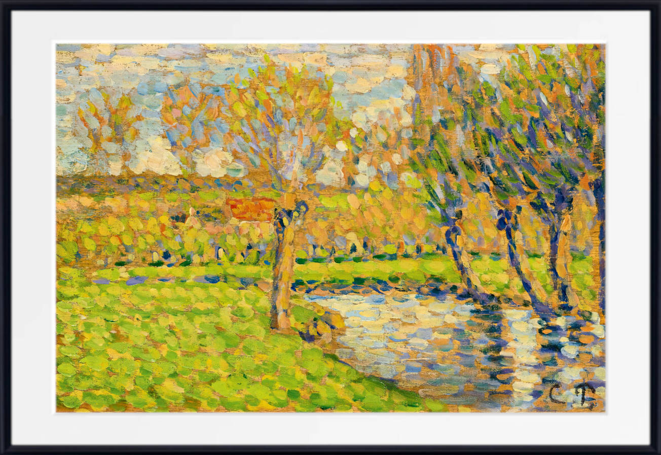 Camille Pissarro Print, The large walnut tree in Éragny, afternoon