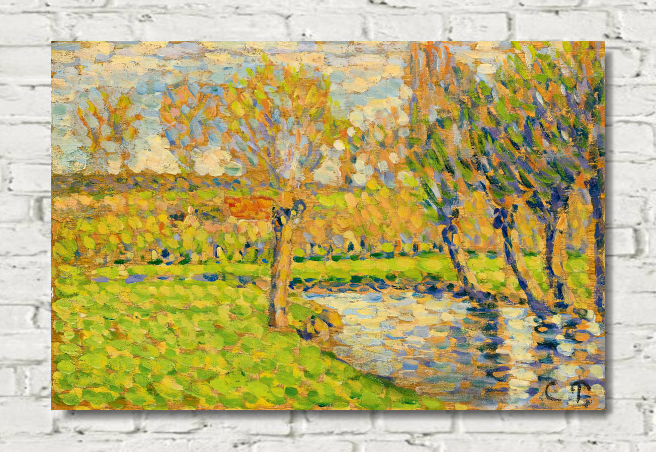 Camille Pissarro Print, Banks of the Epte at Éragny