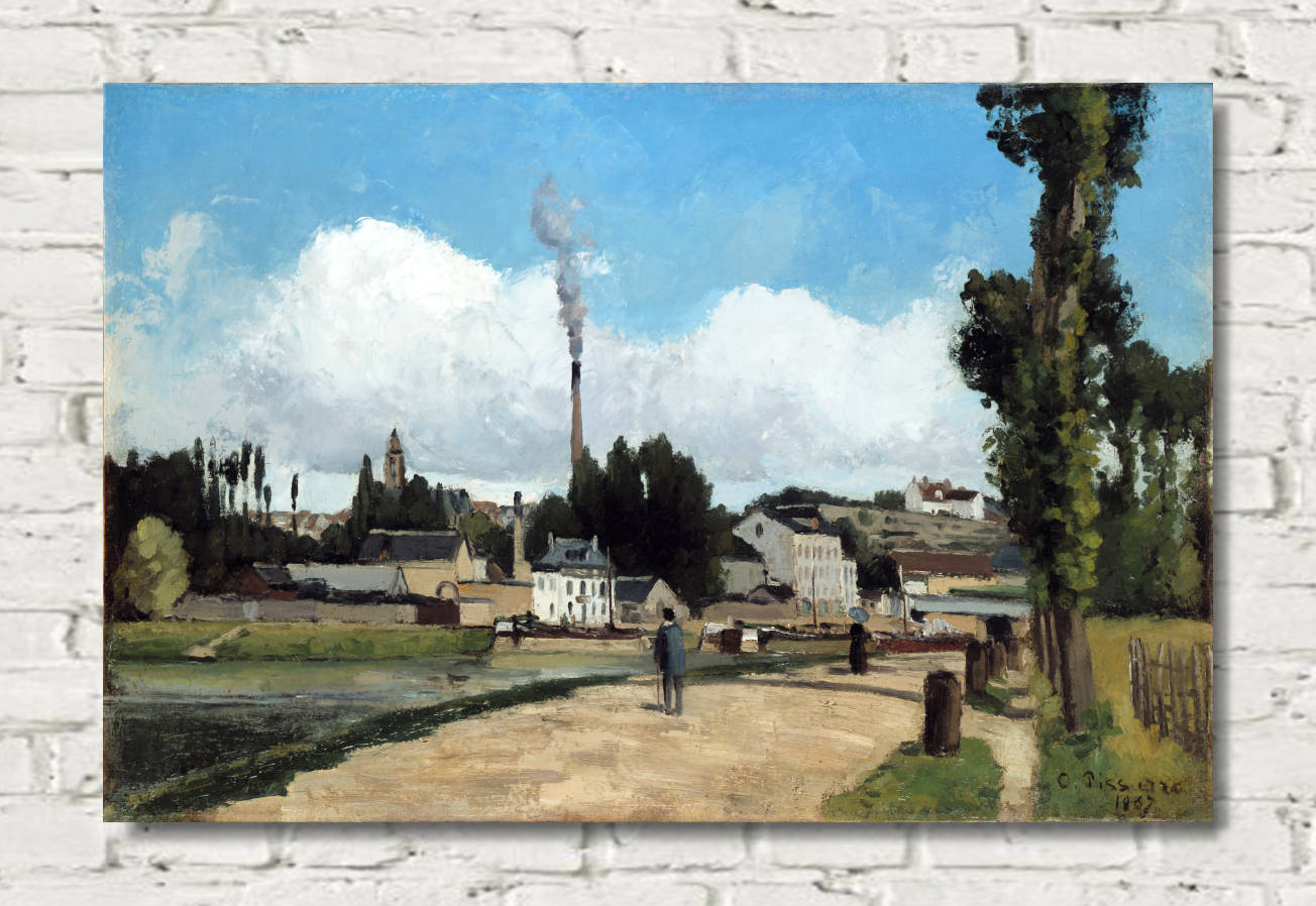 Camille Pissarro Print, Bords de l’Oise a Pontoise (Banks of the Oise, Pontoise)