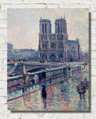 Maximilien Luce Print, Banks of the Seine with Notre-Dame in the Rain (1900)