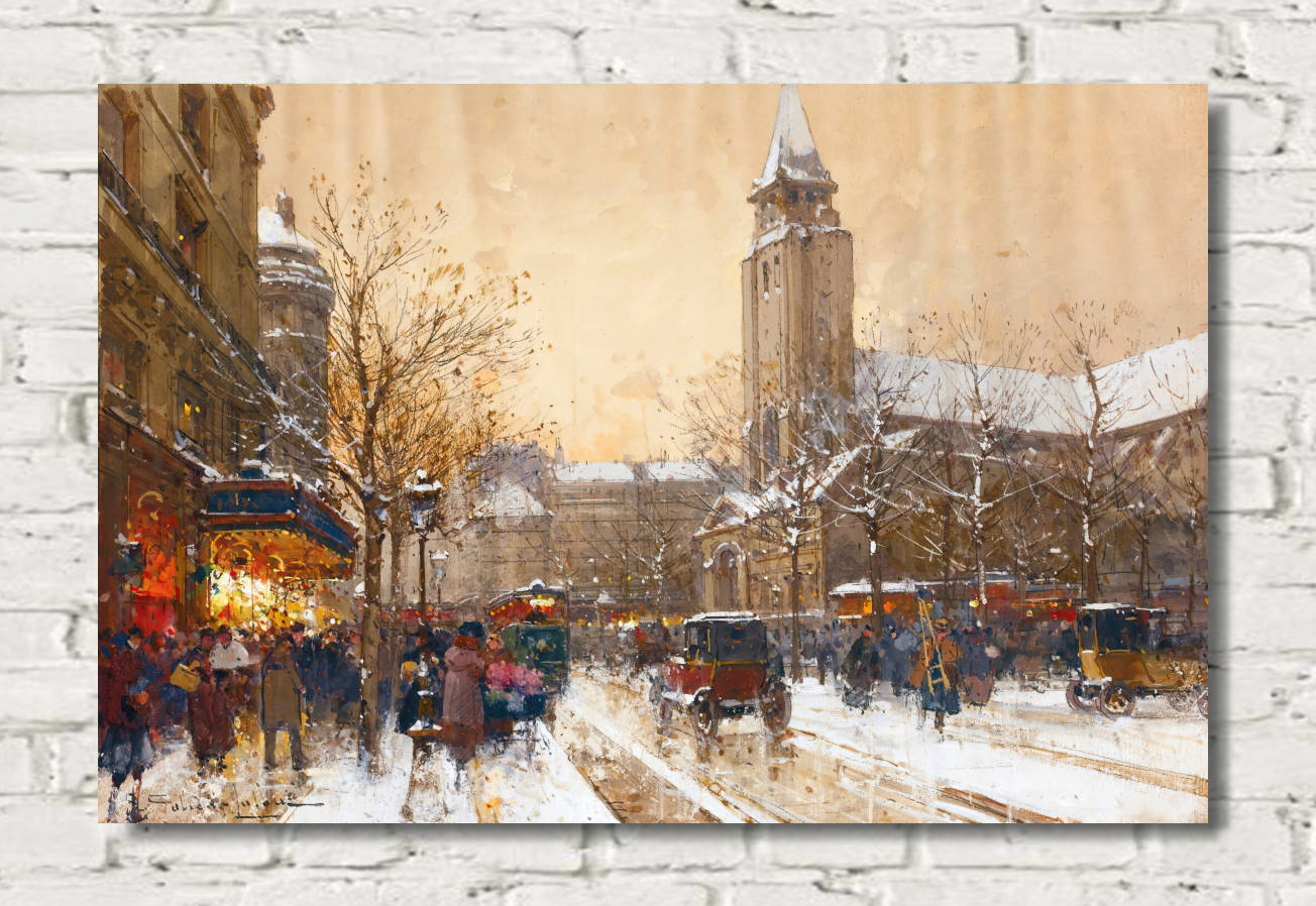 Eugène Galien-Laloue Print : Boulevard Saint-Germain, Paris