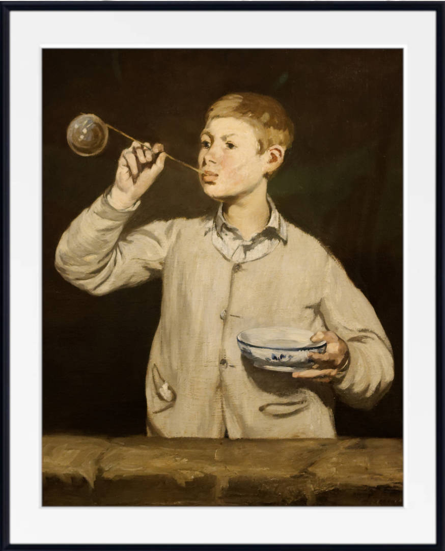 Édouard Manet Print : Boy Blowing Bubbles