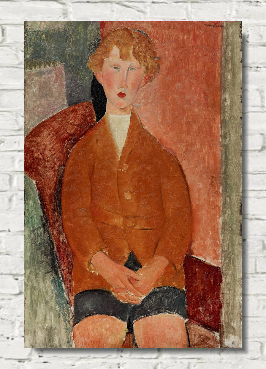 Amedeo Modigliani Wall Art Print : Boy in Short Pants (c 1918)