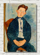 Amedeo Modigliani Wall Art Print : Boy in a Striped Sweater (1918)