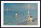 PS Krøyer Print, Boys Bathing at Skagen. Summer Evening