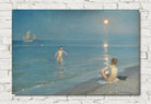 PS Krøyer Print, Boys Bathing at Skagen. Summer Evening