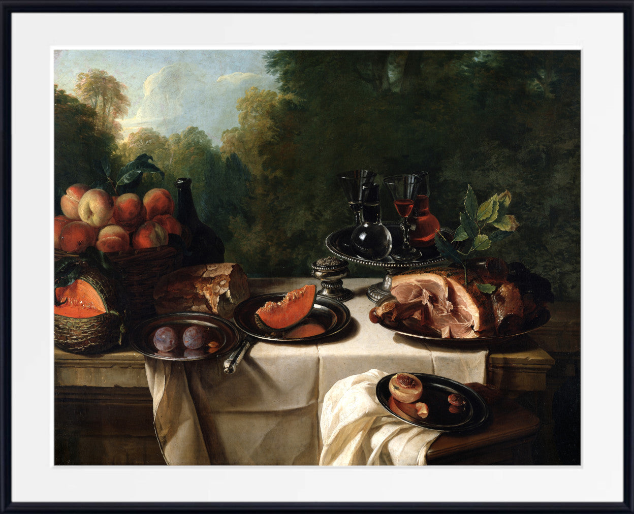 Alexandre Desportes Print, Breakfast Piece with Ham