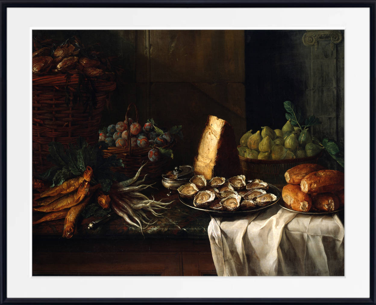 Alexandre Desportes Print, Breakfast Piece with Oysters (1729)