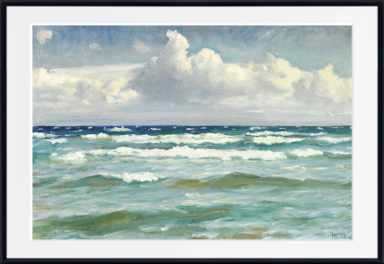 Michael Ancher Fine Art Print, Breaking Waves off Skagen