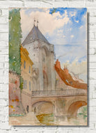 Cass Gilbert Print, Bridge at Moret, France (1928)