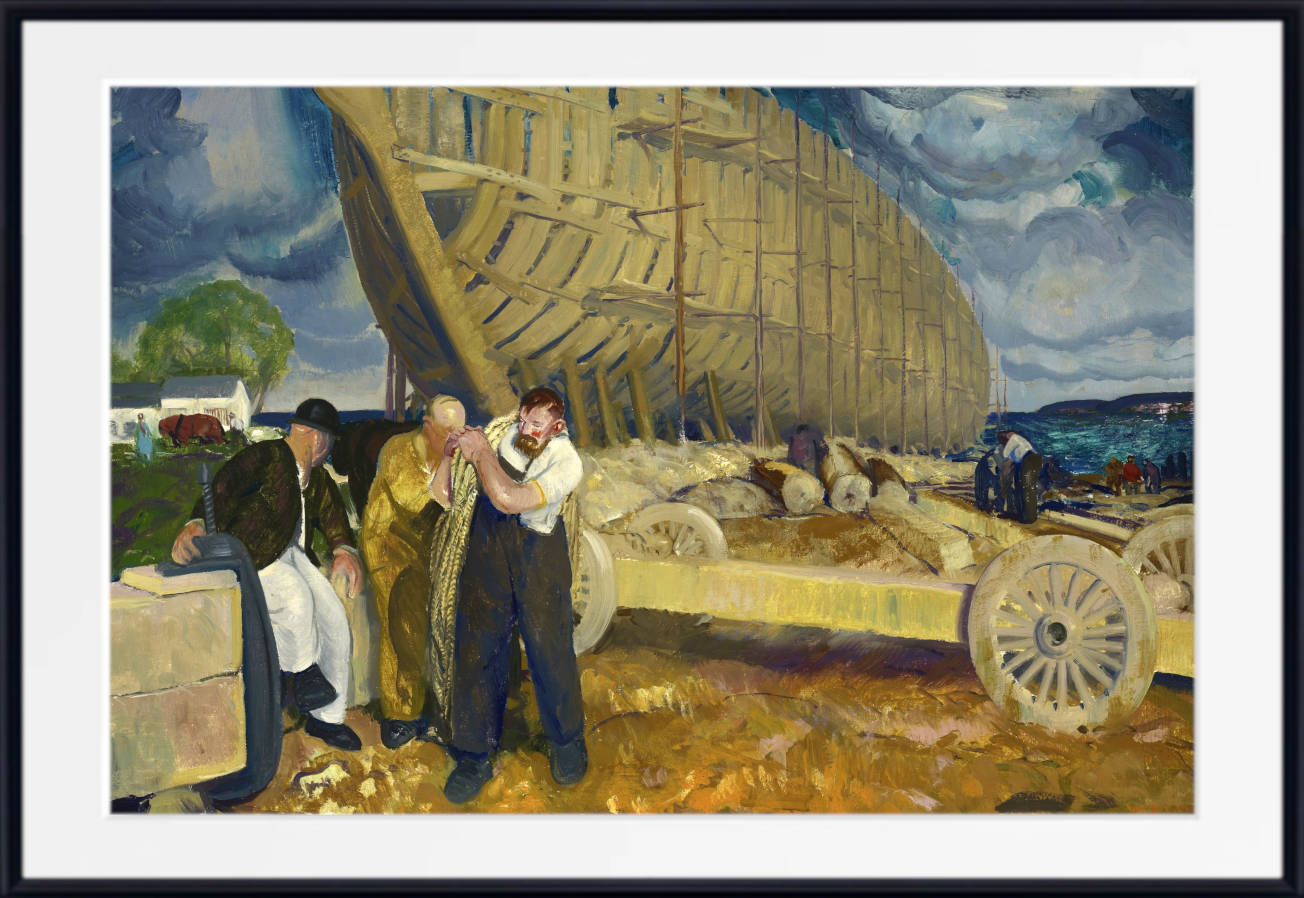 George Bellows Print, Builders of Ships (1916)