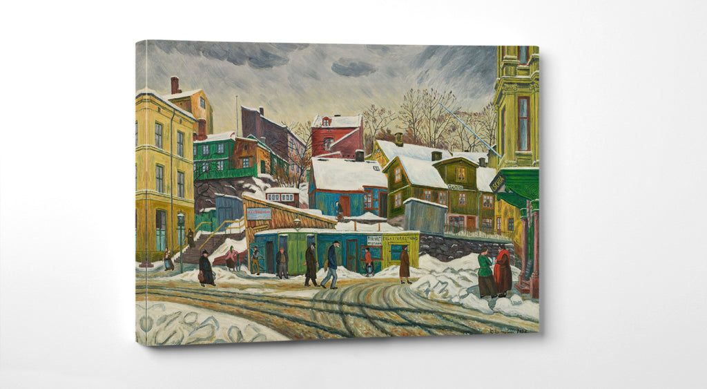 The city's poor quarter in snowdrifts (1928), Ludvig Ravensberg