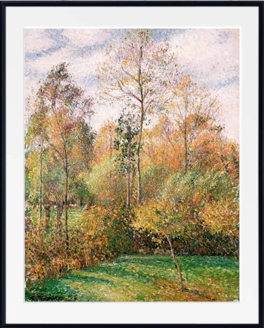 福袋 公式 Print Art Fine Pissarro Camille Autumn, Eragny Poplars, 絵画
