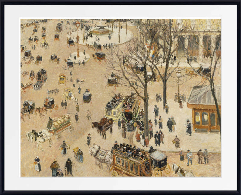 La Place du Théâtre Français by Camille Pissarro framed print