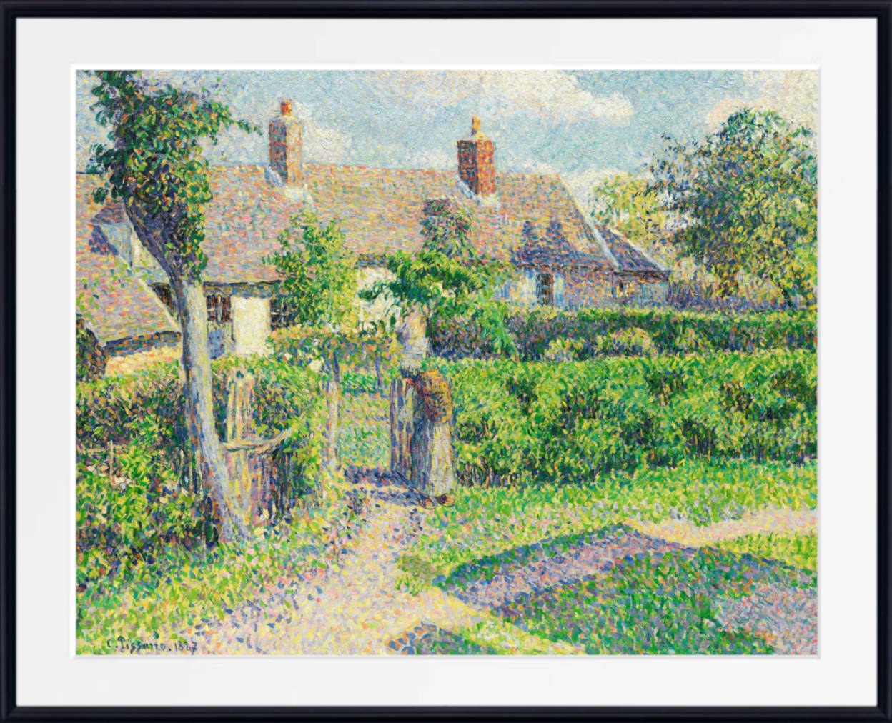 Camille Pissarro Print, Peasants' Houses, Eragny 