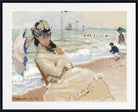 Claude Monet Fine Art Print, Camille on the Beach in Trouville