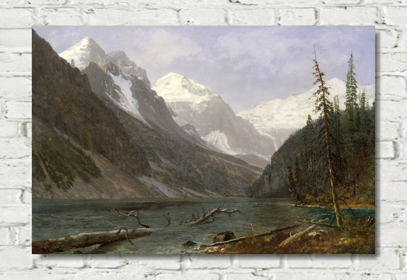 Albert Bierstadt Print : Canadian Rockies (Lake Louise)