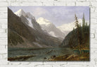 Albert Bierstadt Print : Canadian Rockies (Lake Louise)