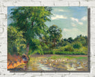 Camille Pissarro Print, Ducks on the Montfoucault pond