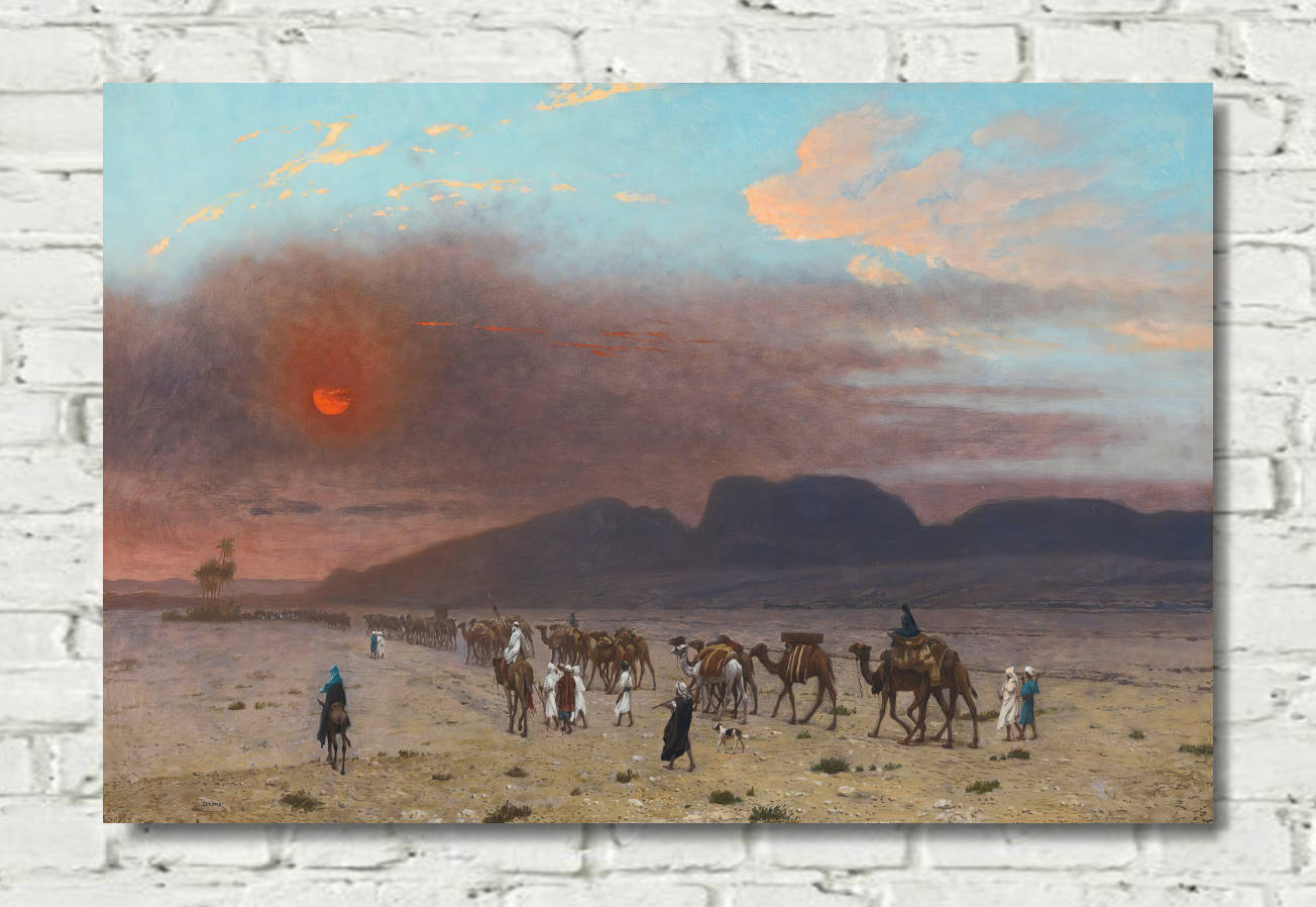 Jean-Léon Gérôme Print, Caravan in the Desert