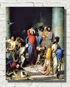 Carl Bloch Print, Jesus Casting out the Money Changers