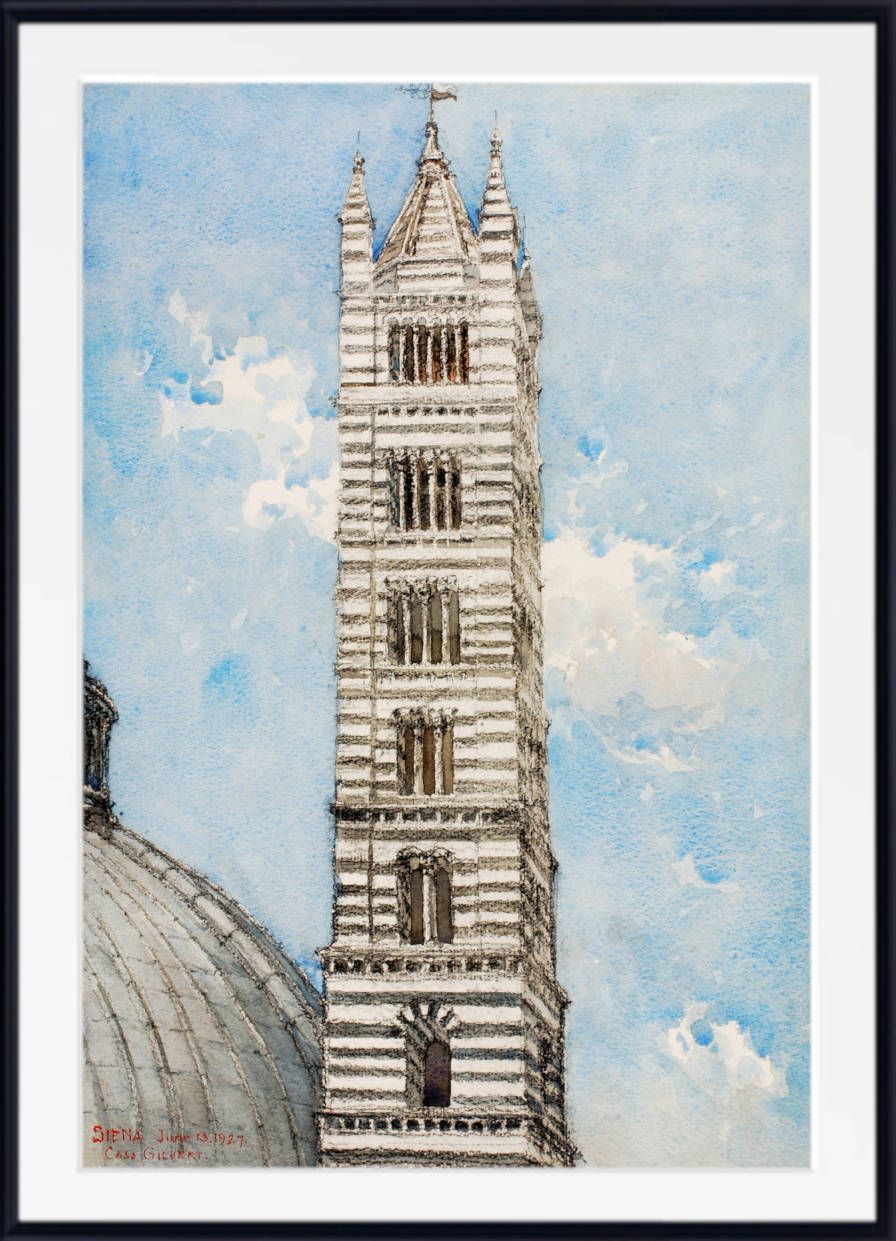 Cass Gilbert Print, Cathedral Tower, Siena (1927)