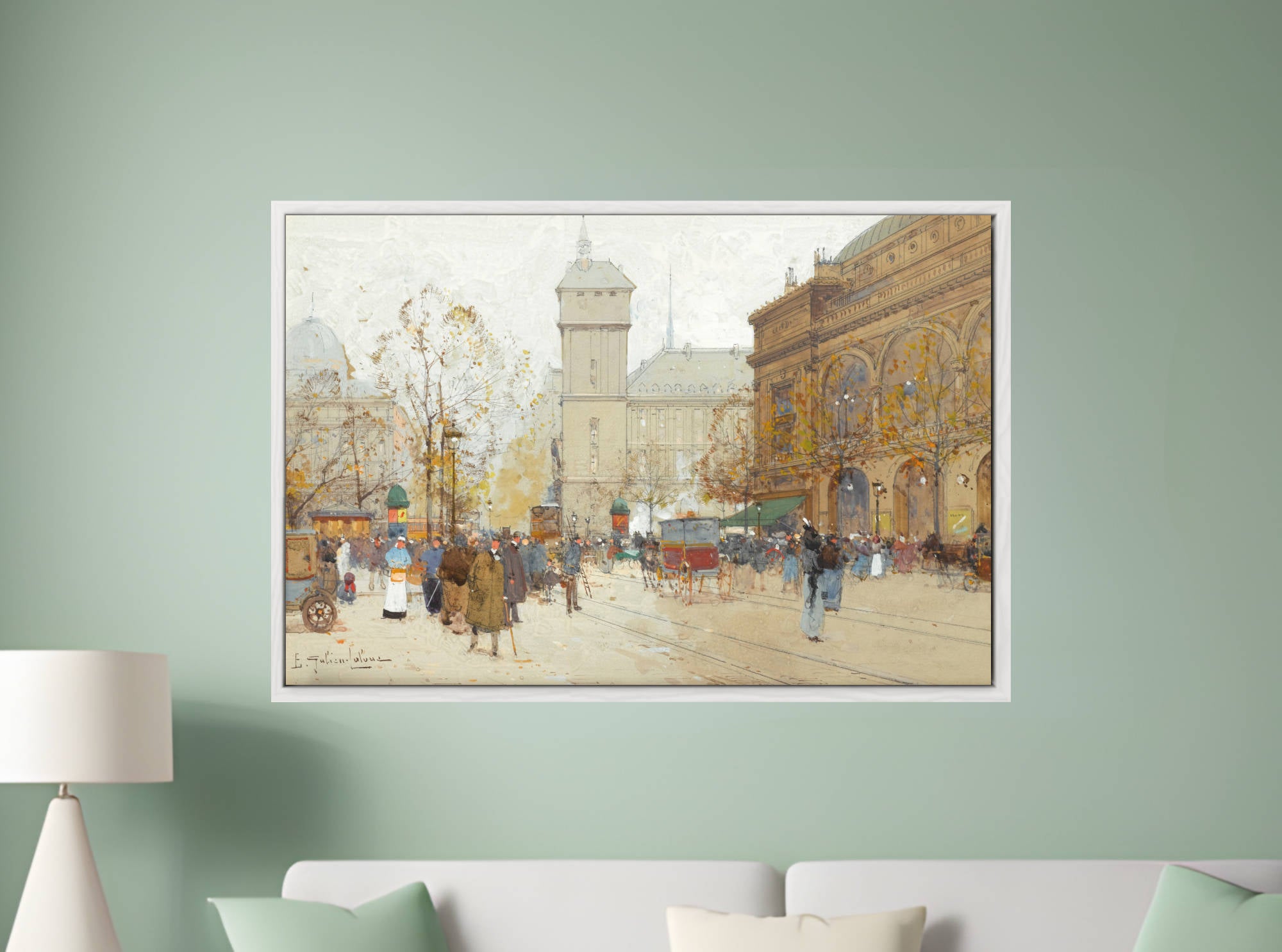 Eugène Galien-Laloue Print : Chatelet Square, Paris