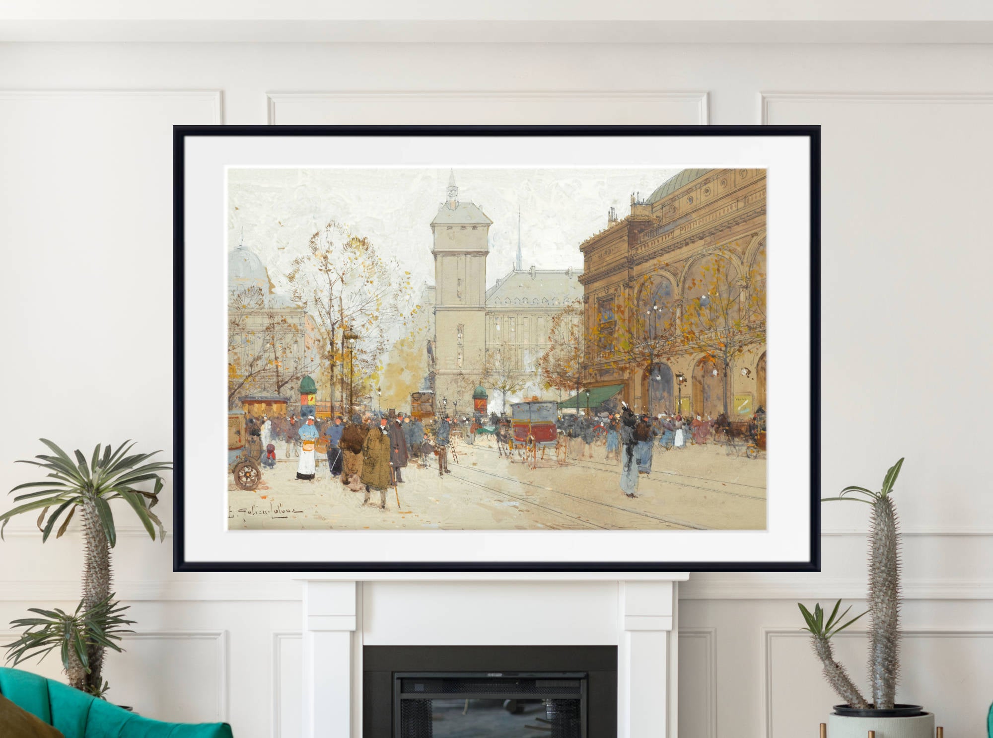 Eugène Galien-Laloue Print : Chatelet Square, Paris