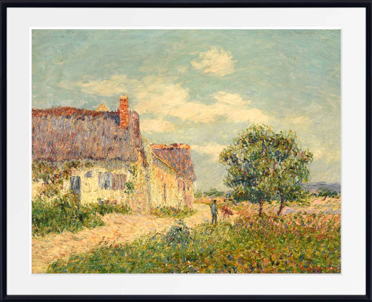 Gustave Loiseau Print, Thatched cottage at Vandreuil (1903)