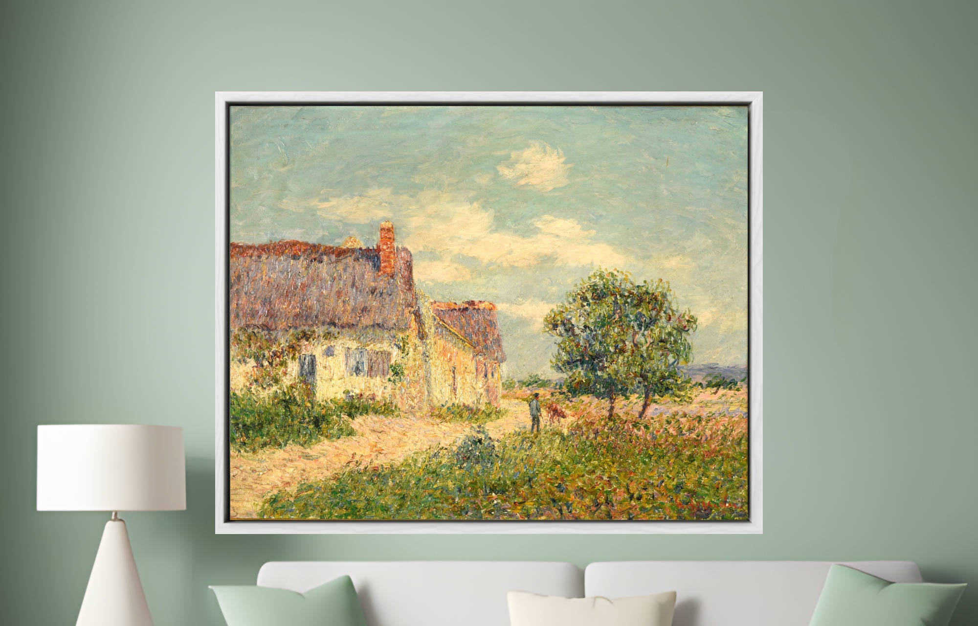 Gustave Loiseau Print, Thatched cottage at Vandreuil (1903)