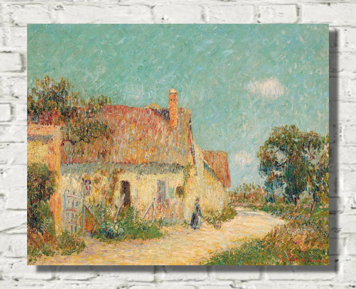 Gustave Loiseau Print, Thatched cottage in Normandy (1904)