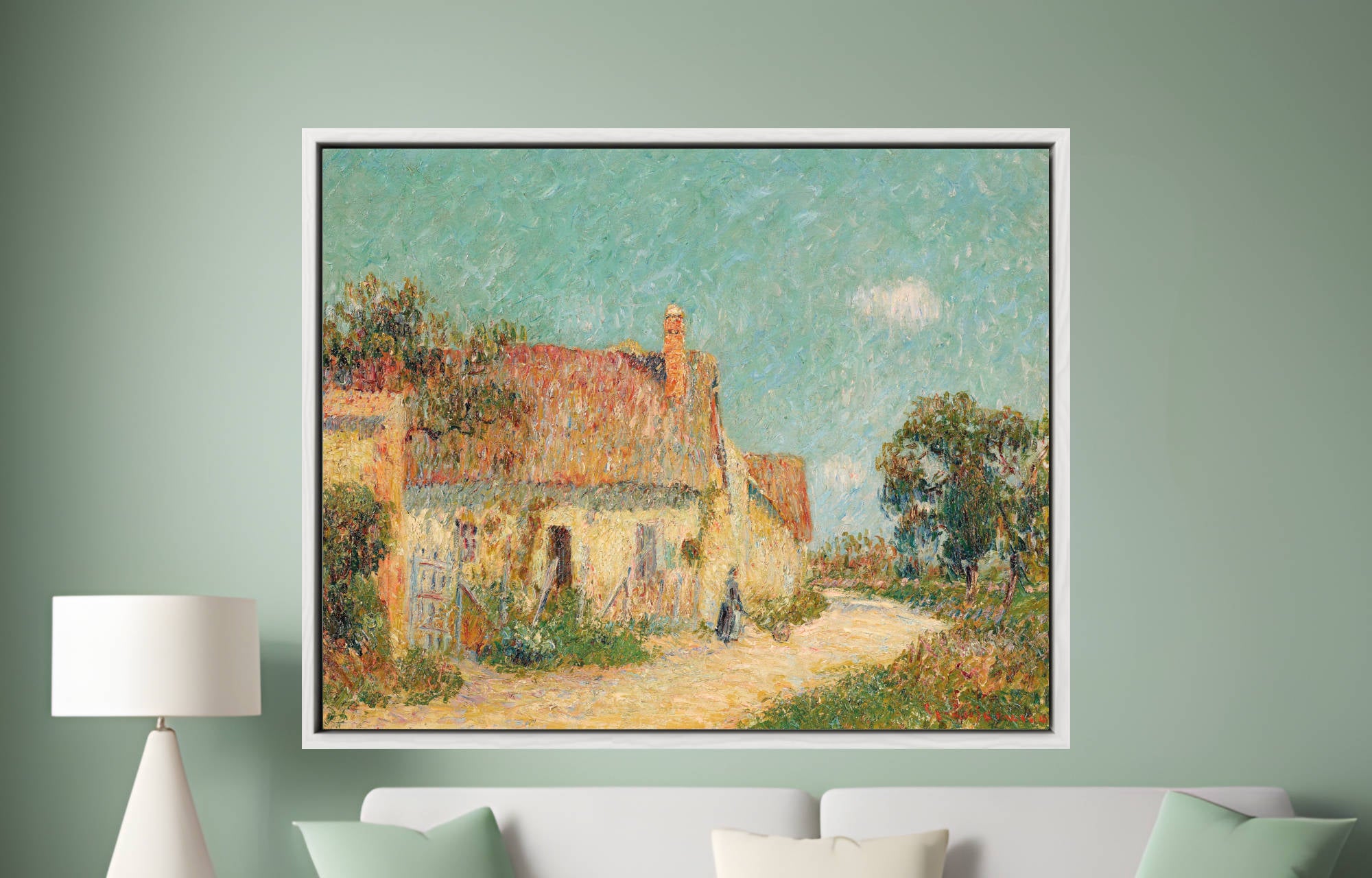 Gustave Loiseau Print, Thatched cottage in Normandy (1904)