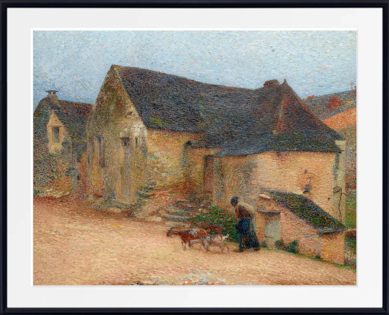 Henri Martin Print, Goat in front of an old house in Labastide