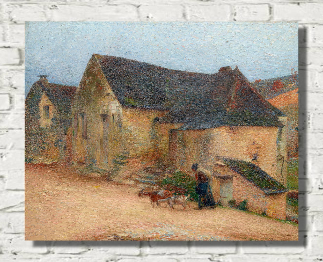 Henri Martin Print, Goat in front of an old house in Labastide